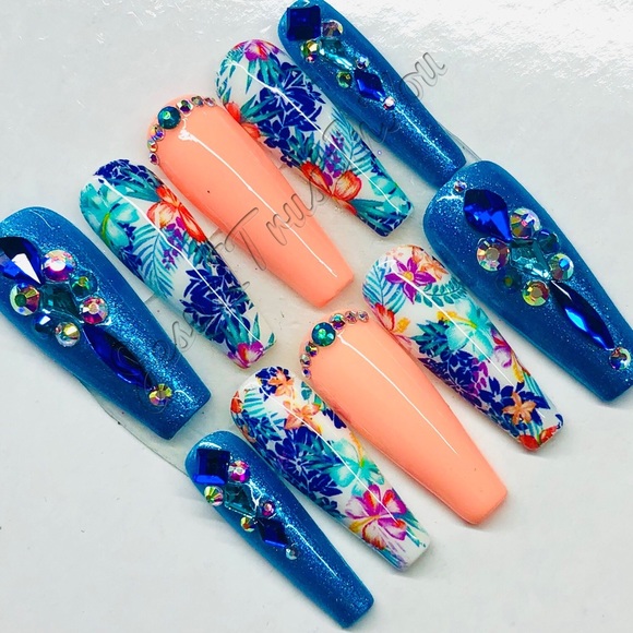 GOD WILL - LONG BALLERINA PRESS ON NAILS - Picture 6 of 12